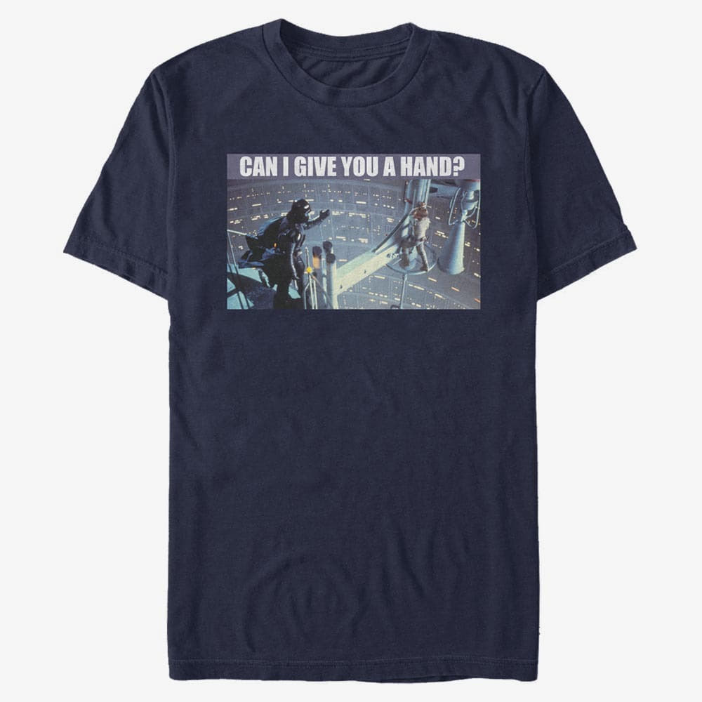 majice kratkih rukava Merch Star Wars: Classic - Can I Give You A Hand Unisex T-Shirt Navy Blue
