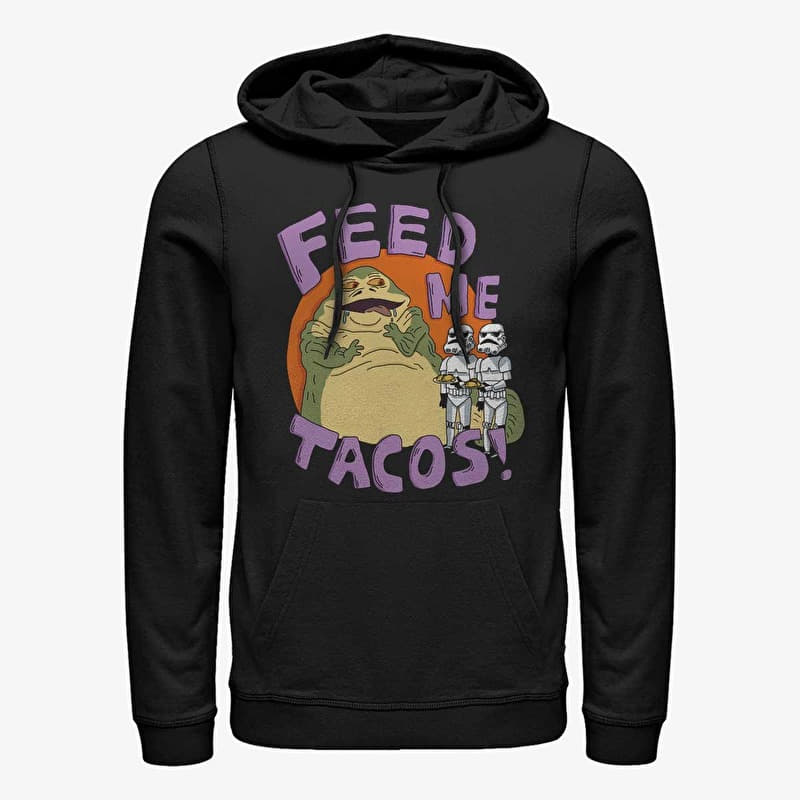 Sweatshirt Merch Star Wars: Classic - Jabba Tacos Unisex Hoodie Black