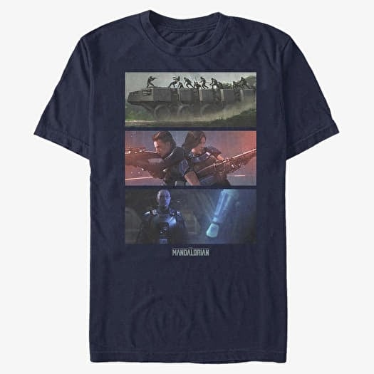 T-shirt Merch Star Wars: The Mandalorian - MandoMon Epi6 Playtime Unisex T-Shirt Navy Blue