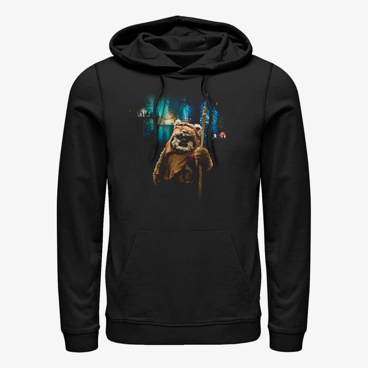 Mikine Merch Star Wars: Classic - Wicket Village Unisex Hoodie Black