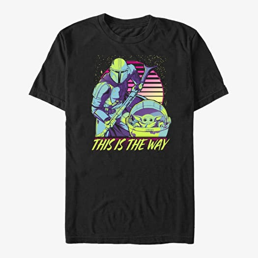 Merch Star Wars: The Mandalorian - Vapor Mando Child Unisex T-Shirt Black