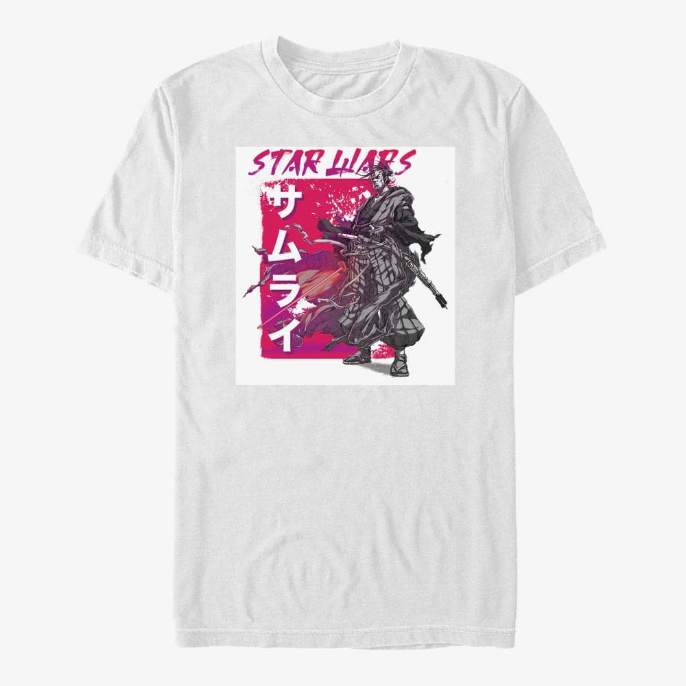 Trička Merch Star Wars: Visions - SAMURAI Unisex T-Shirt White