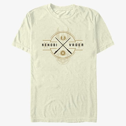 T-shirt Merch Star Wars Obi-Wan - Light Saber Crest Unisex T-Shirt Natural