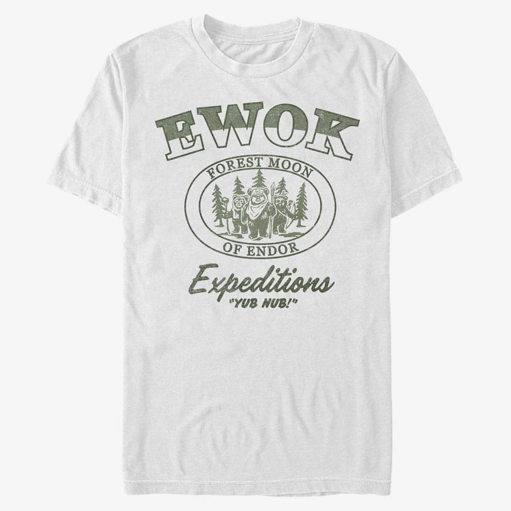 majice kratkih rukava Merch Star Wars - EWOK EXPEDITIONS Unisex T-Shirt White