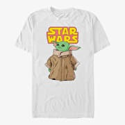 Merch Star Wars: The Mandalorian - Logo Child Gaze Unisex T-Shirt White