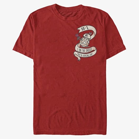 T-krekls Merch Star Wars: The Force Awakens - BB8 Droid Vday Unisex T-Shirt Red
