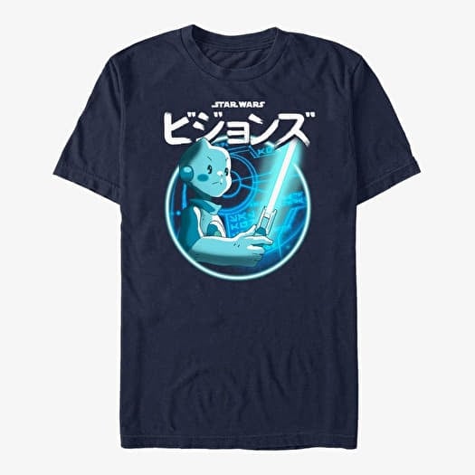 T-shirt Merch Star Wars: Visions - T0B1 Saber Unisex T-Shirt Navy Blue