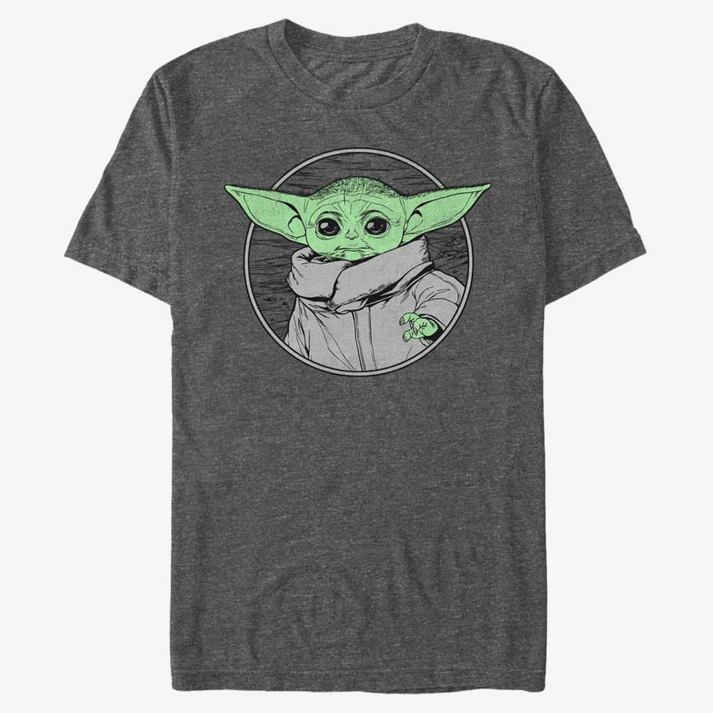Тениски Merch Star Wars: Mandalorian - Baby Force Unisex T-Shirt Dark Heather Grey