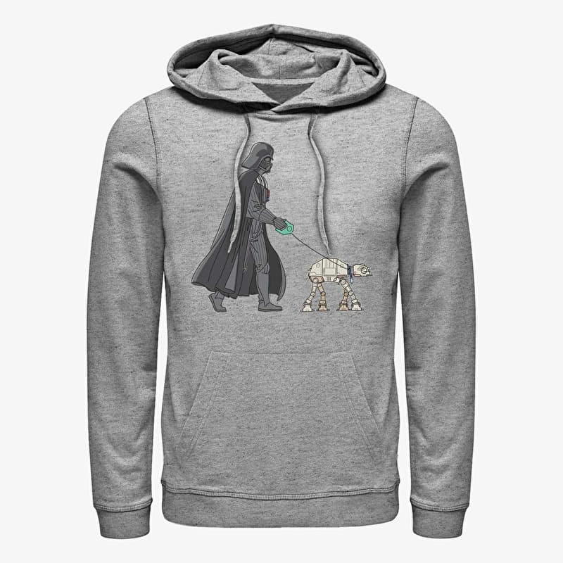 Hoodica Merch Star Wars: Classic - Vader Walker Unisex Hoodie Heather Grey