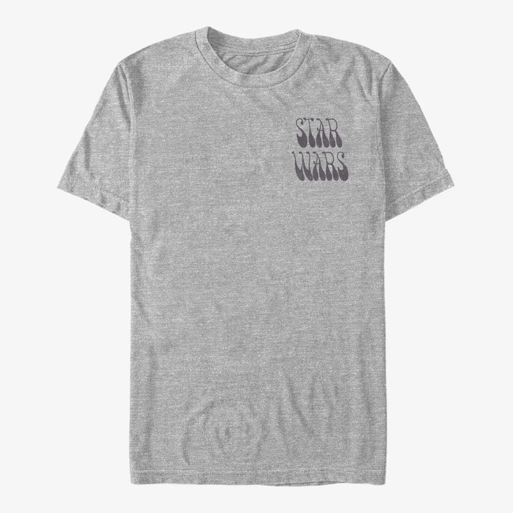 Trička Merch Star Wars: The Mandalorian - Child Groovy Wars Unisex T-Shirt Heather Grey