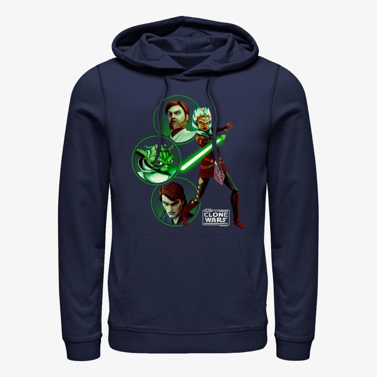 Суитчъри Merch Star Wars: Clone Wars - Light Side Group Unisex Hoodie Navy Blue