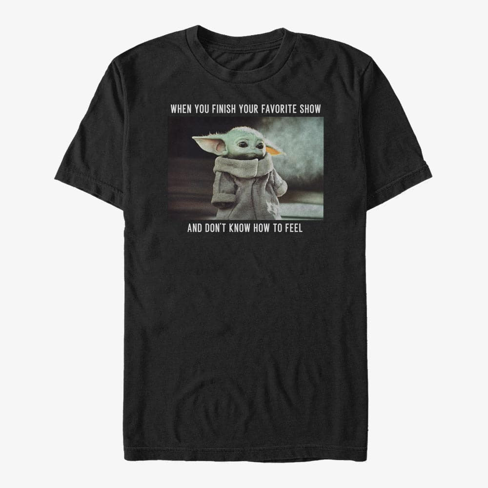 Тениски Merch Star Wars: The Mandalorian - Favorite Show Meme Unisex T-Shirt Black