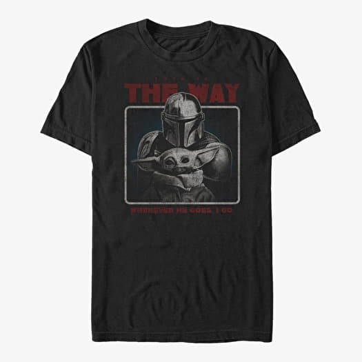 Merch Star Wars: The Mandalorian - Retro Way Unisex T-Shirt Black