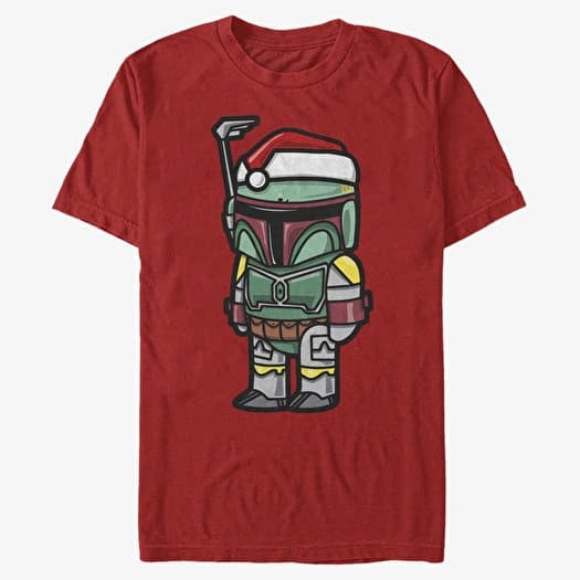 T-shirt Merch Star Wars: Classic - Boba Santa Unisex T-Shirt Red