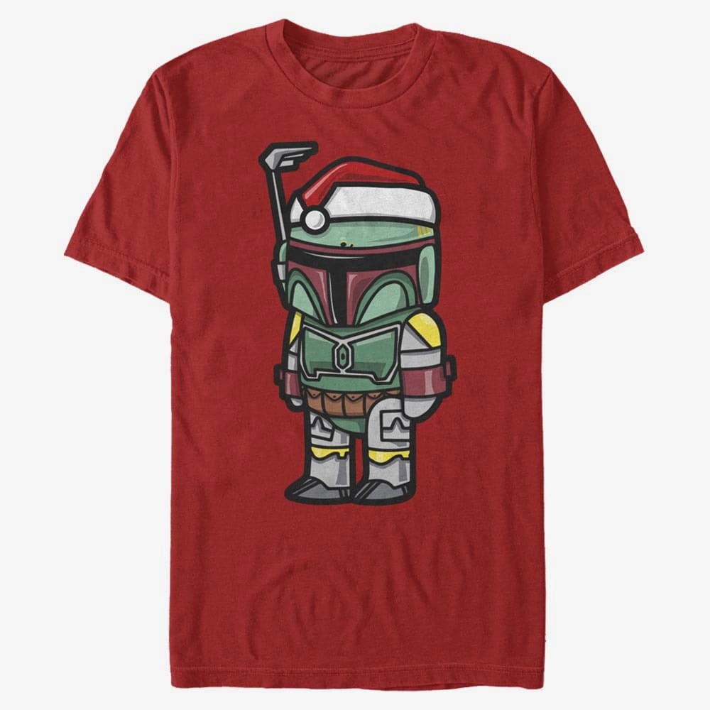 T-shirts Merch Star Wars: Classic - Boba Santa Unisex T-Shirt Red
