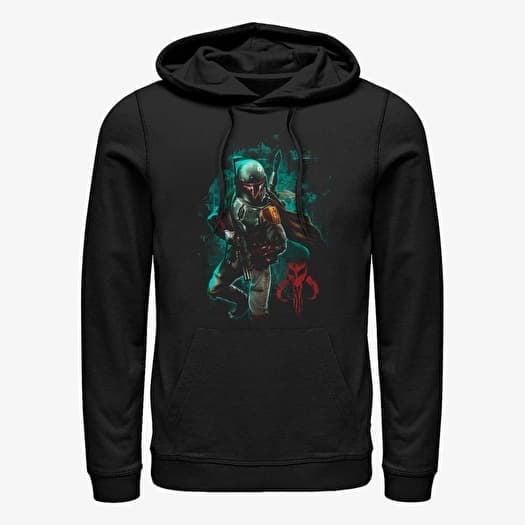 Sweatshirt Merch Star Wars: Classic - Mandalorian Warrior Unisex Hoodie Black