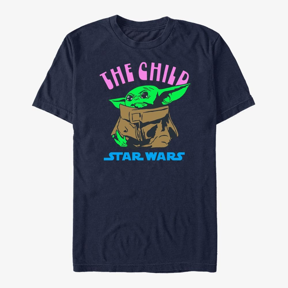 Trička Merch Star Wars: The Mandalorian - CHILD Unisex T-Shirt Navy Blue