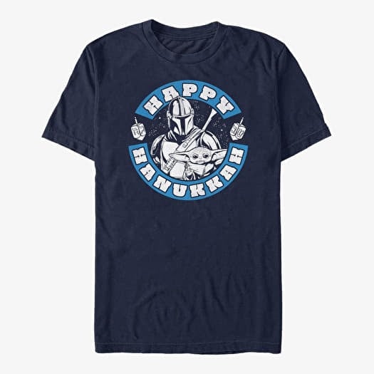 T-shirt Merch Star Wars: The Mandalorian - Mando Hanukkah Unisex T-Shirt Navy Blue