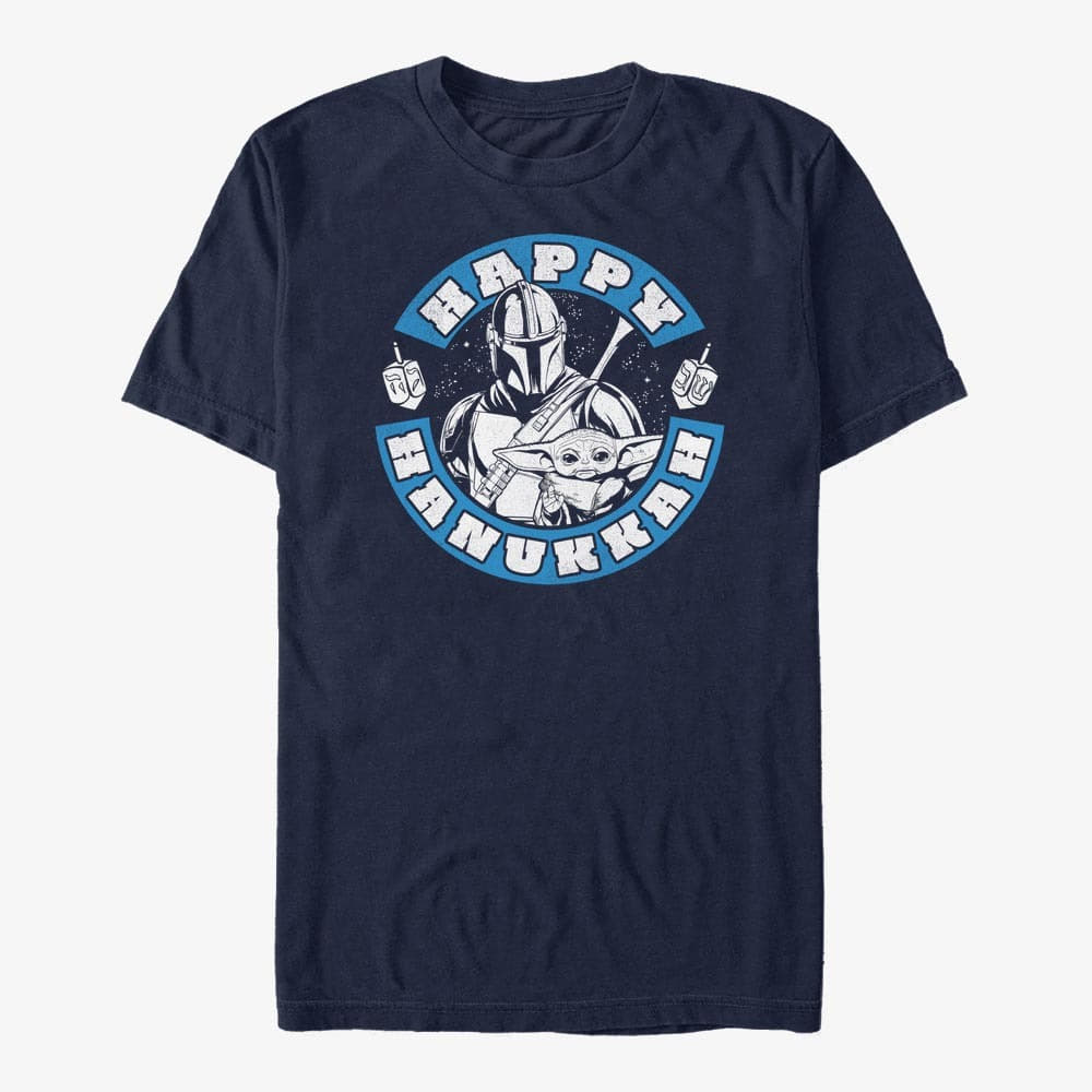 T-shirts Merch Star Wars: The Mandalorian - Mando Hanukkah Unisex T-Shirt Navy Blue
