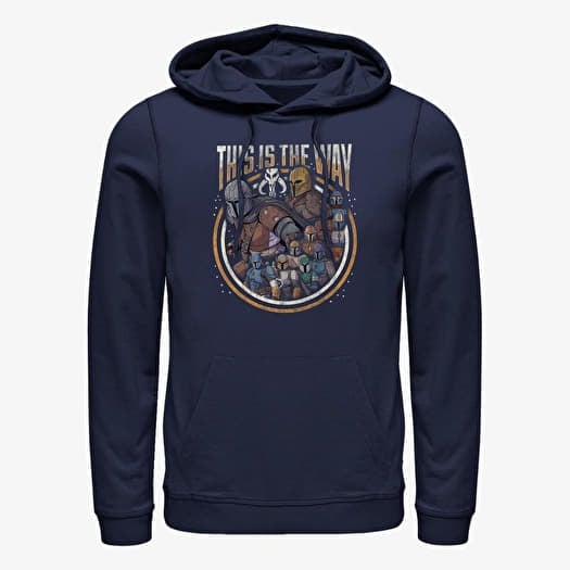 Merch Star Wars: The Mandalorian - The Way Group Unisex Hoodie Navy Blue