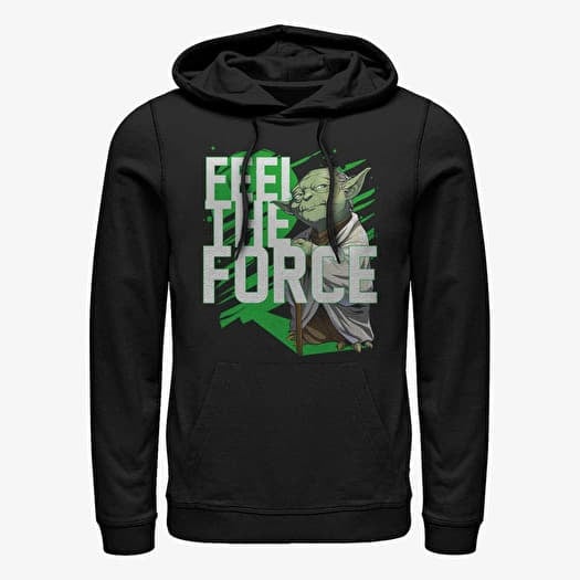 Mikina Merch Star Wars: Classic - Force Stack Yoda Unisex Hoodie Black