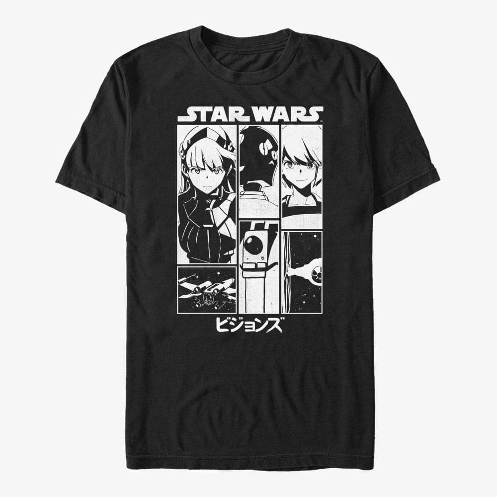 Majice Merch Star Wars: Visions - Visions Poster Unisex T-Shirt Black