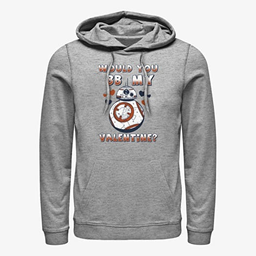 Sweatshirt Merch Star Wars: The Force Awakens - BB My Valentine Unisex Hoodie Heather Grey