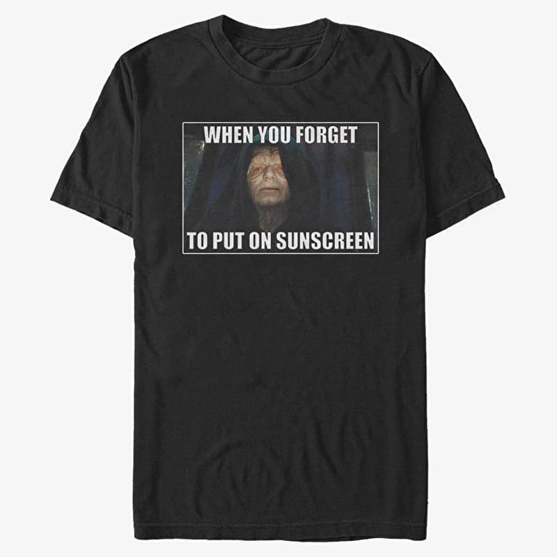 Tričko Merch Star Wars: Classic - Forget To Put On Sunscreen Unisex T-Shirt Black