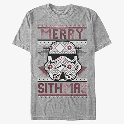 Tričko Merch Star Wars: Classic - Sith Sweater Unisex T-Shirt Heather Grey