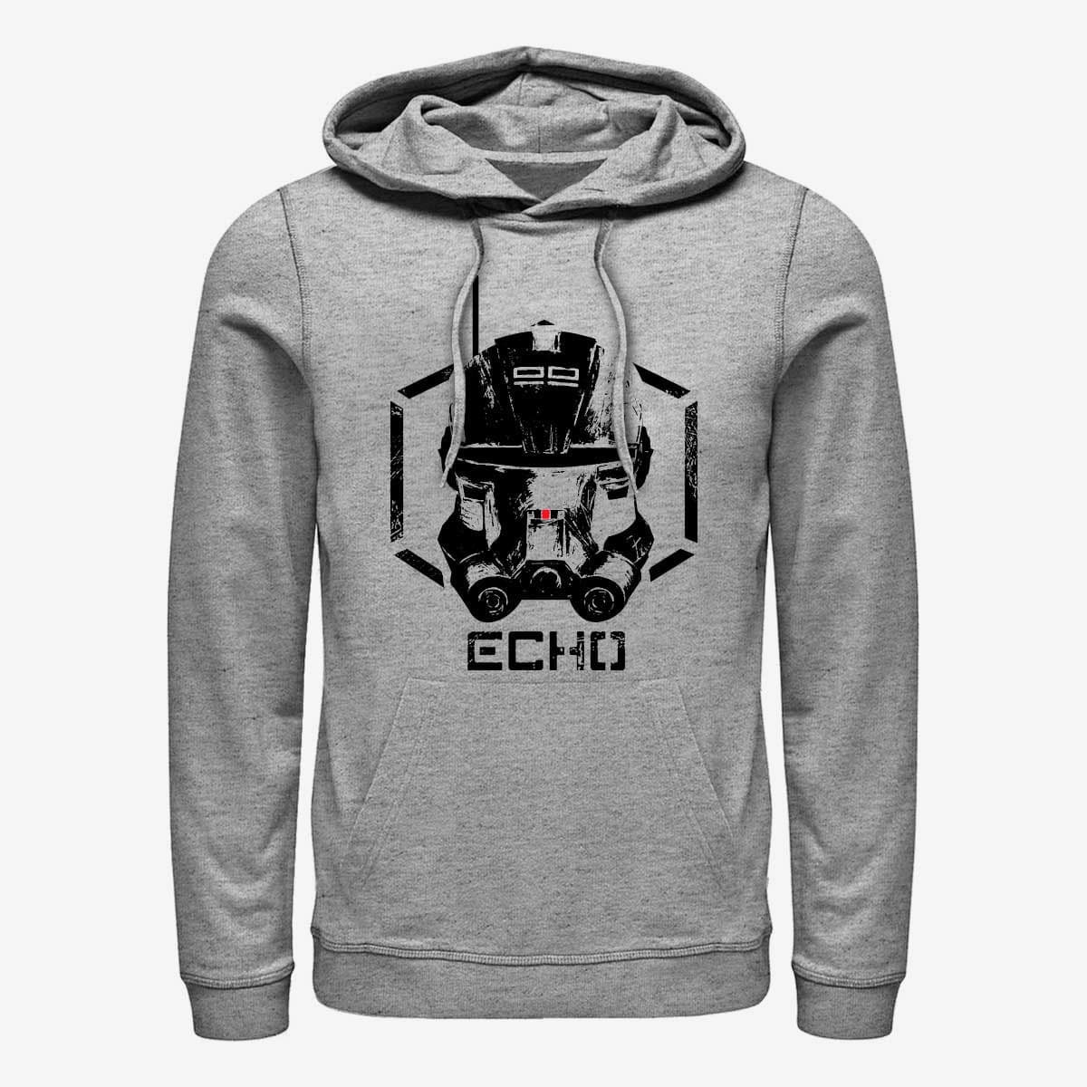 Mikiny Merch Star Wars: The Bad Batch - Echo Unisex Hoodie Heather Grey
