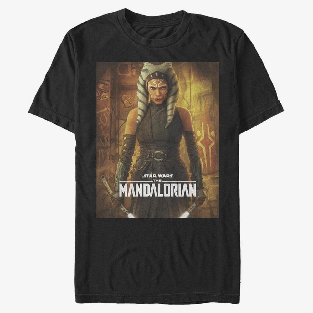 Magliette Merch Star Wars: The Mandalorian - Ahsoka Poster Unisex T-Shirt Black