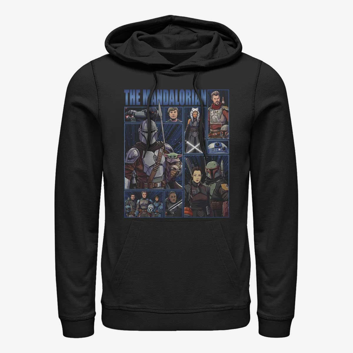 Felpe Merch Star Wars: The Mandalorian - Cast of Many Unisex Hoodie Black