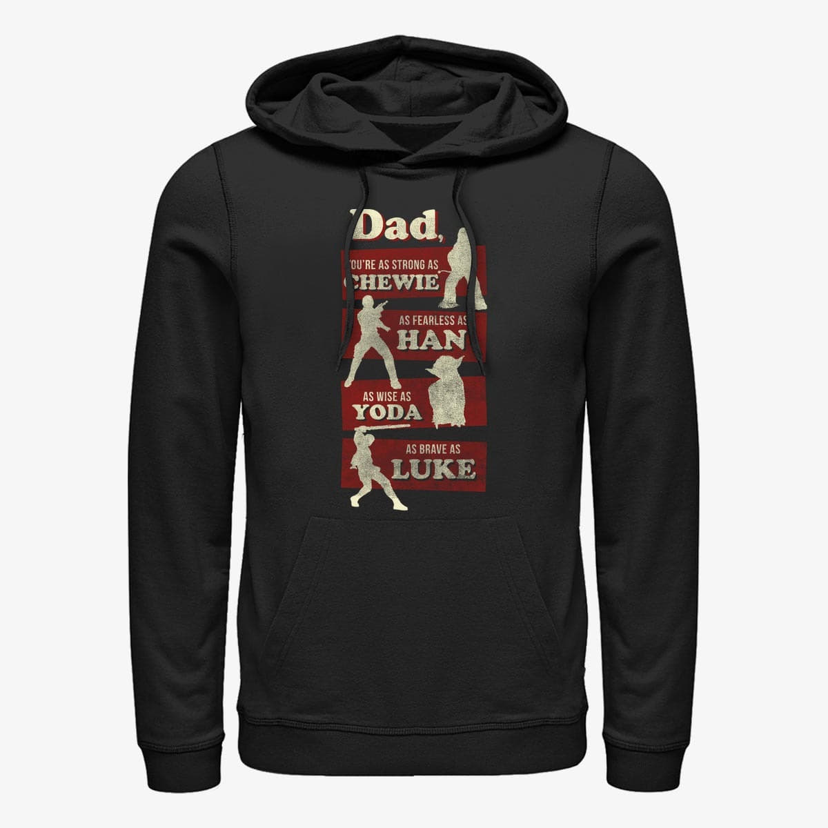 Džemperiai su gobtuvais ir džemperiai Merch Star Wars: Classic - DAD IS Unisex Hoodie Black