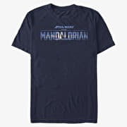 Merch Star Wars: The Mandalorian - New Mando Logo Unisex T-Shirt Navy Blue