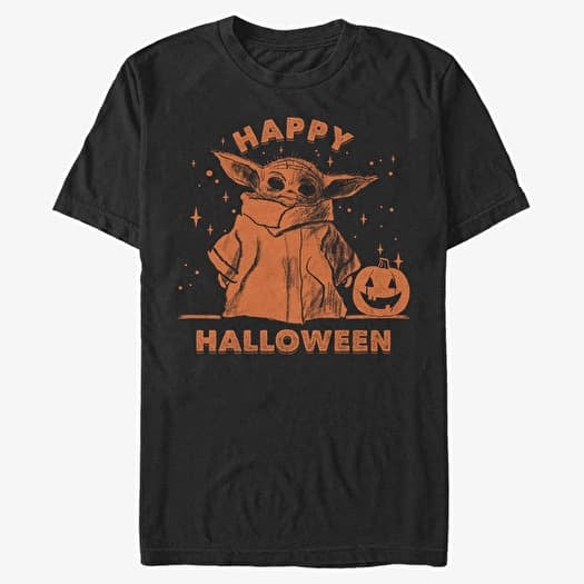 T-shirt Merch Star Wars: The Mandalorian - HAPPY HALLOWEEN Unisex T-Shirt Black