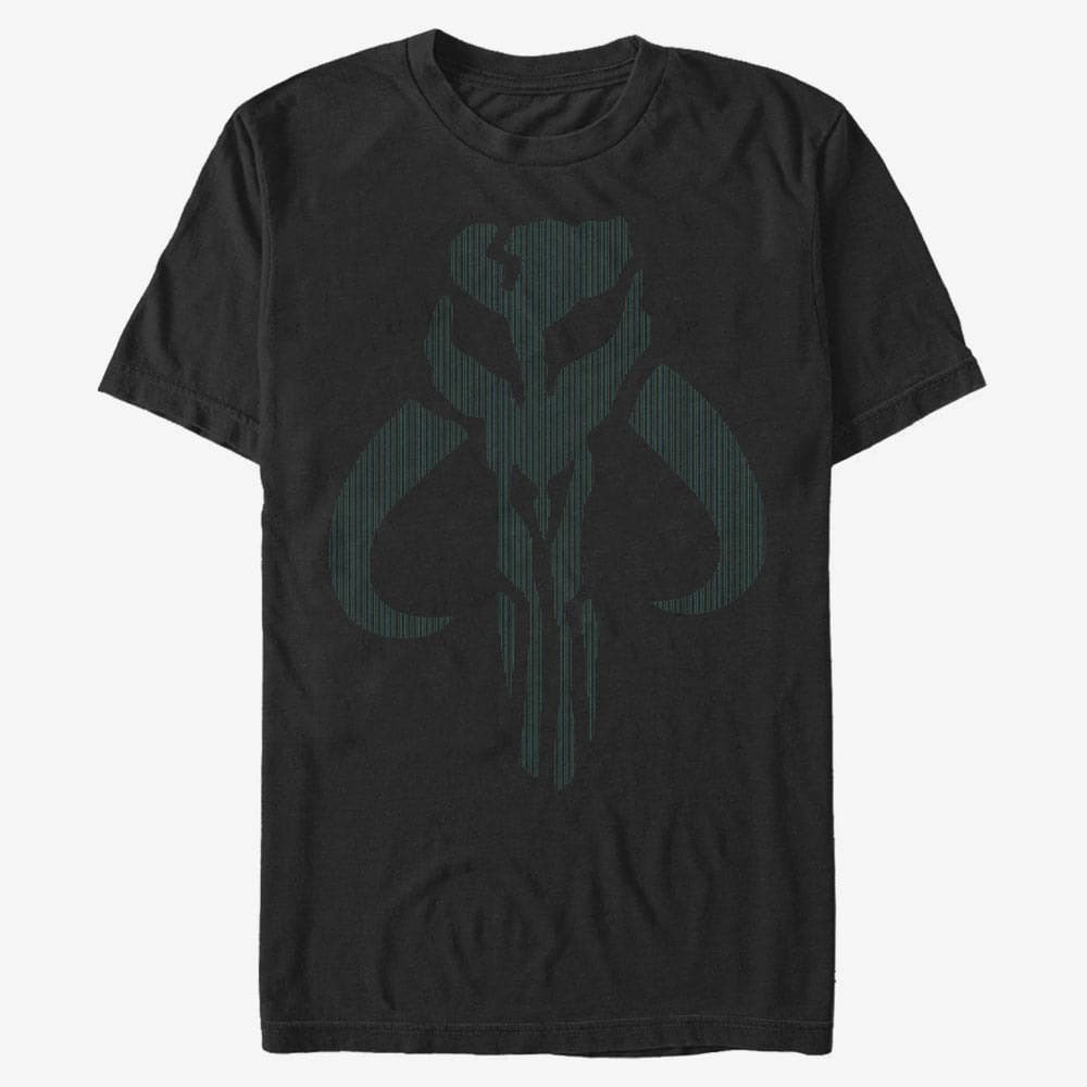 Marškinėliai Merch Star Wars: The Mandalorian - Mando Color Change Unisex T-Shirt Black