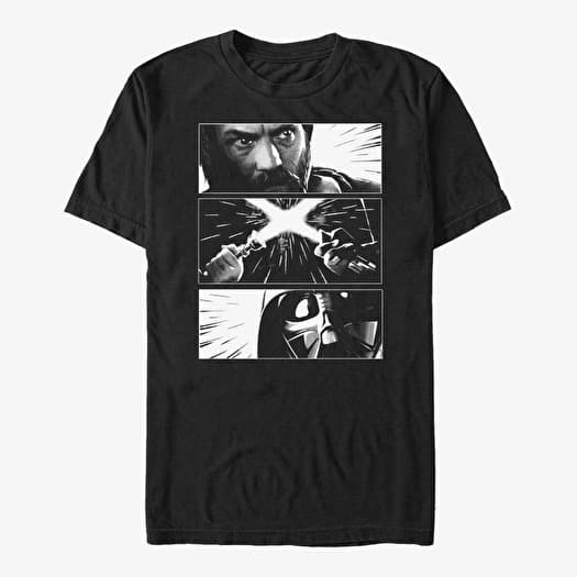 T-shirt Merch Star Wars Obi-Wan - Kenobi Vader Panels Unisex T-Shirt Black