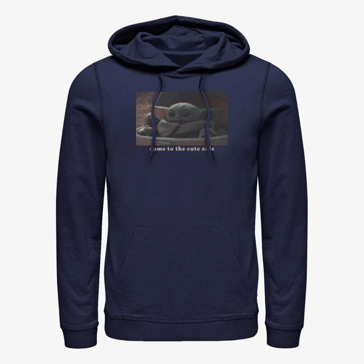 Sweatshirts Merch Star Wars: The Mandalorian - Cute Side Unisex Hoodie Navy Blue