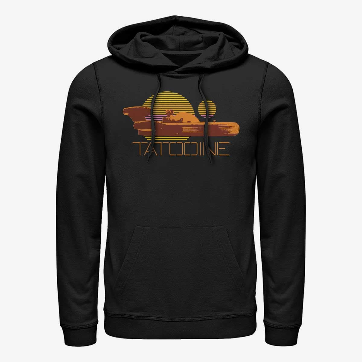 Džemperiai su gobtuvais ir džemperiai Merch Star Wars: Classic - Speeder Badge Unisex Hoodie Black