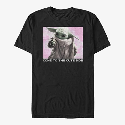T-shirt Merch Star Wars: The Mandalorian - Cute Side Photo Unisex T-Shirt Black