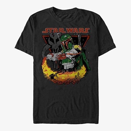 Camiseta Merch Star Wars: Classic - Boba Burns Unisex T-Shirt Black