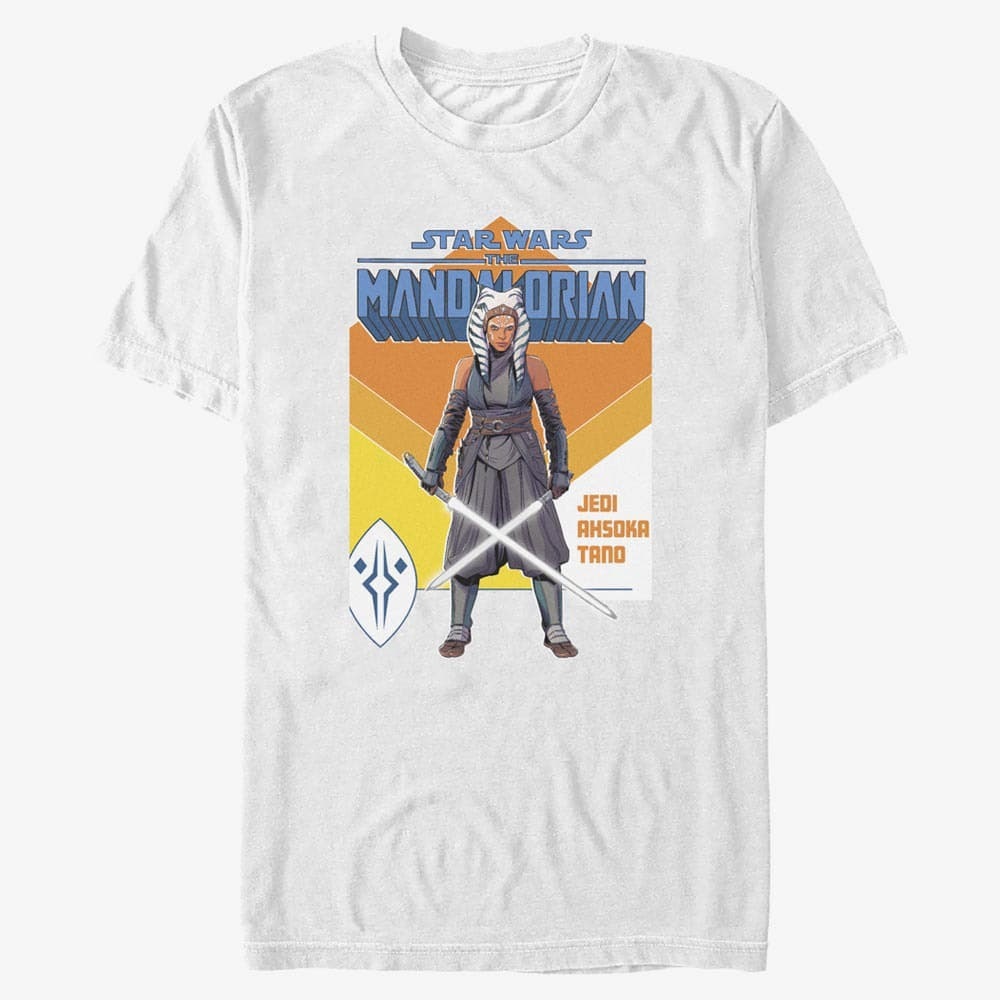 Marškinėliai Merch Star Wars: The Mandalorian - Jedi Tano Unisex T-Shirt White