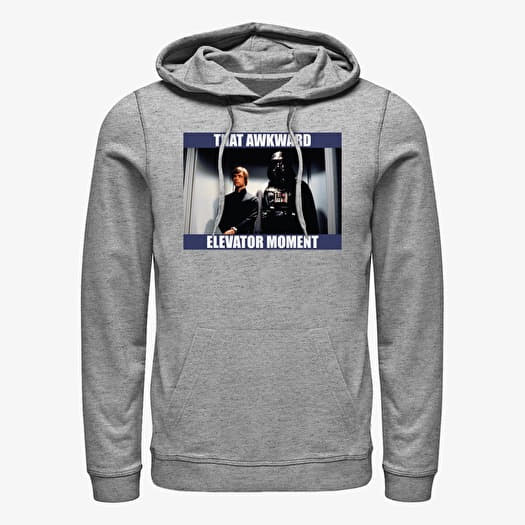 Sudadera Merch Star Wars: Classic - Awkward Elevator Moment Unisex Hoodie Heather Grey