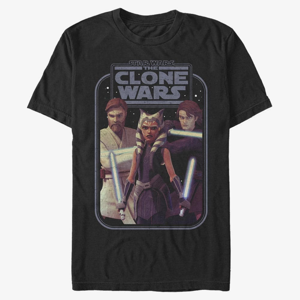 T-Shirts Merch Star Wars: Clone Wars - Hero Group Shot Unisex T-Shirt Black