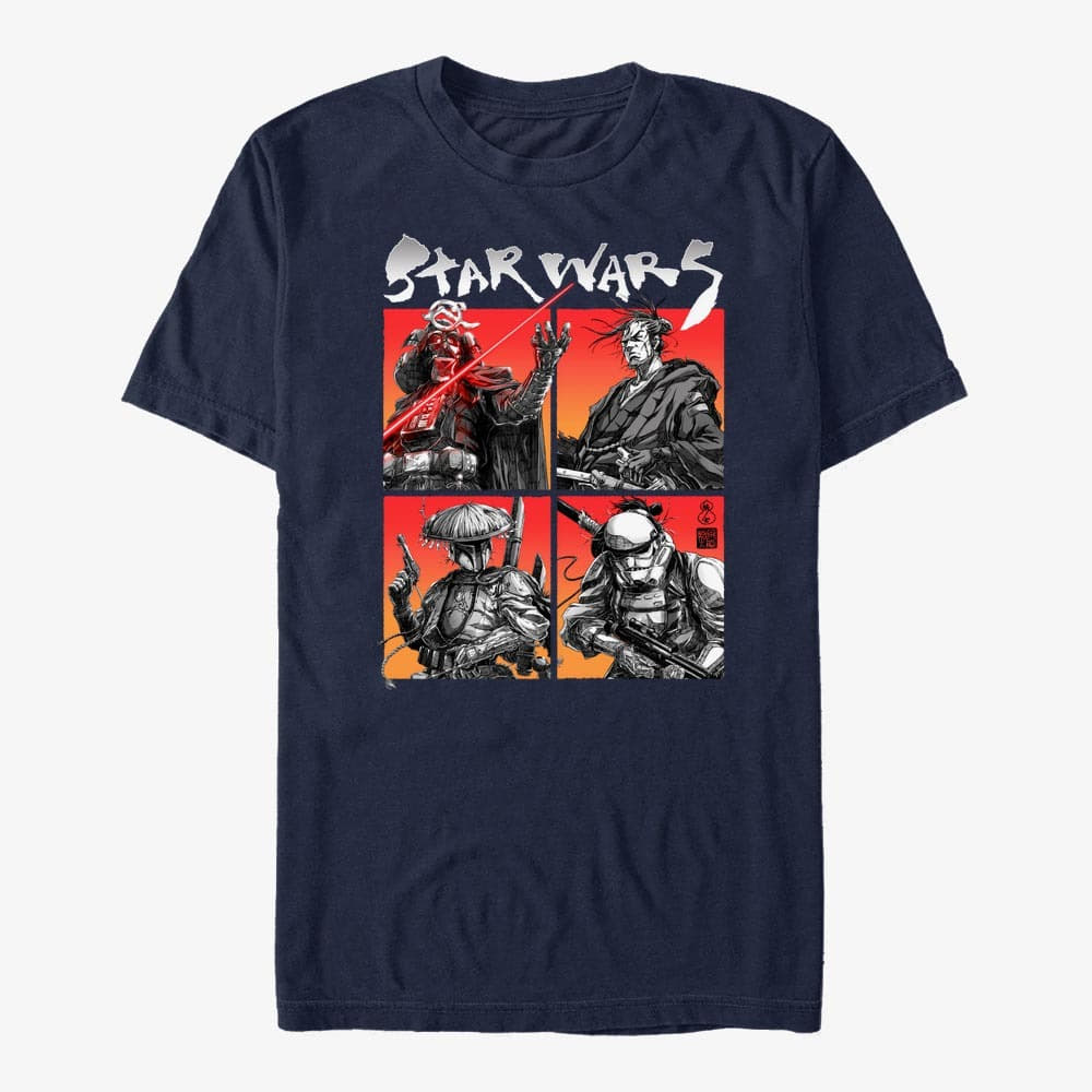Тениски Merch Star Wars: Visions - Four on the Floor Unisex T-Shirt Navy Blue