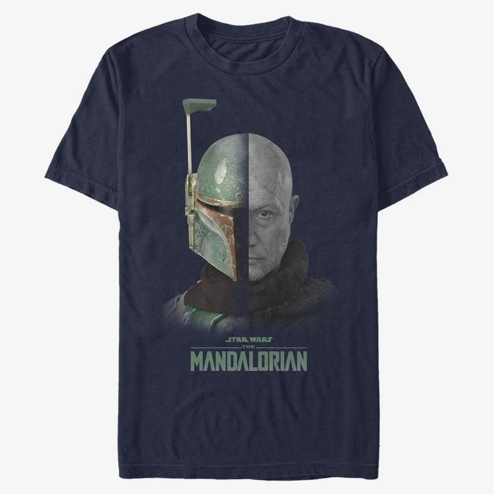 Тениски Merch Star Wars: Mandalorian - MandoMon Epi6 Counted Unisex T-Shirt Navy Blue