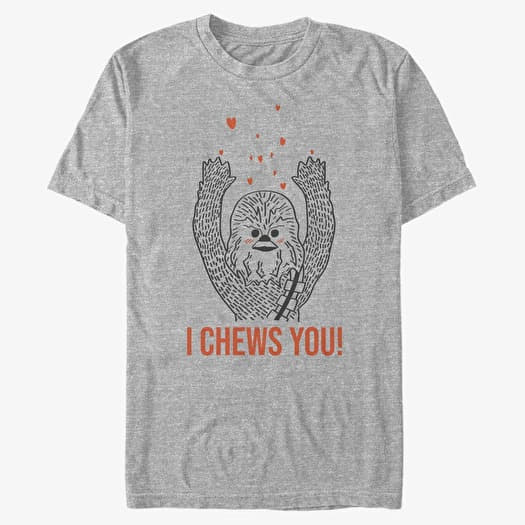 T-shirt Merch Star Wars - I Chews You Chewy Unisex T-Shirt Heather Grey