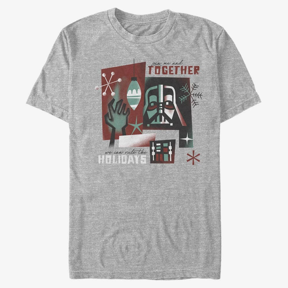 Marškinėliai Merch Star Wars: Classic - Vader Together Unisex T-Shirt Heather Grey