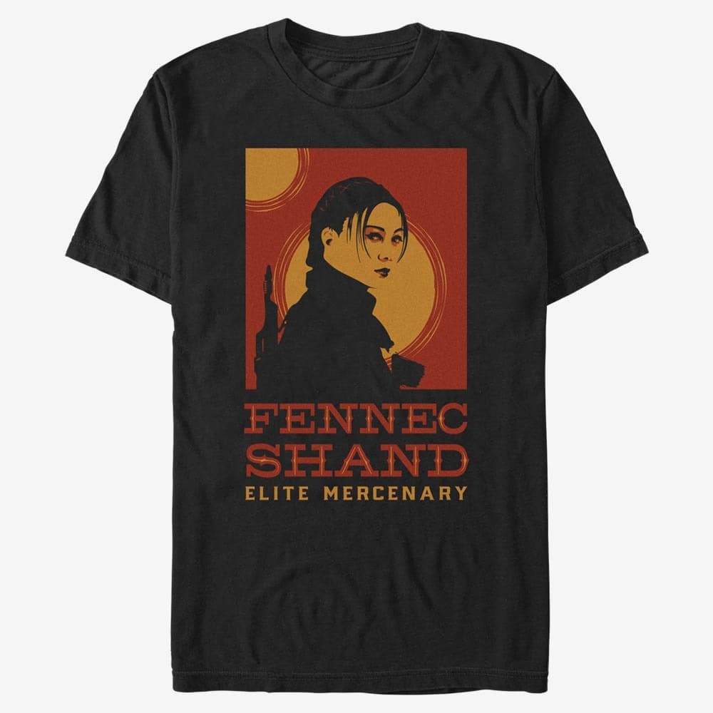 T-särgid Merch Star Wars Book of Boba Fett - Fennec Shand Poster Unisex T-Shirt Black