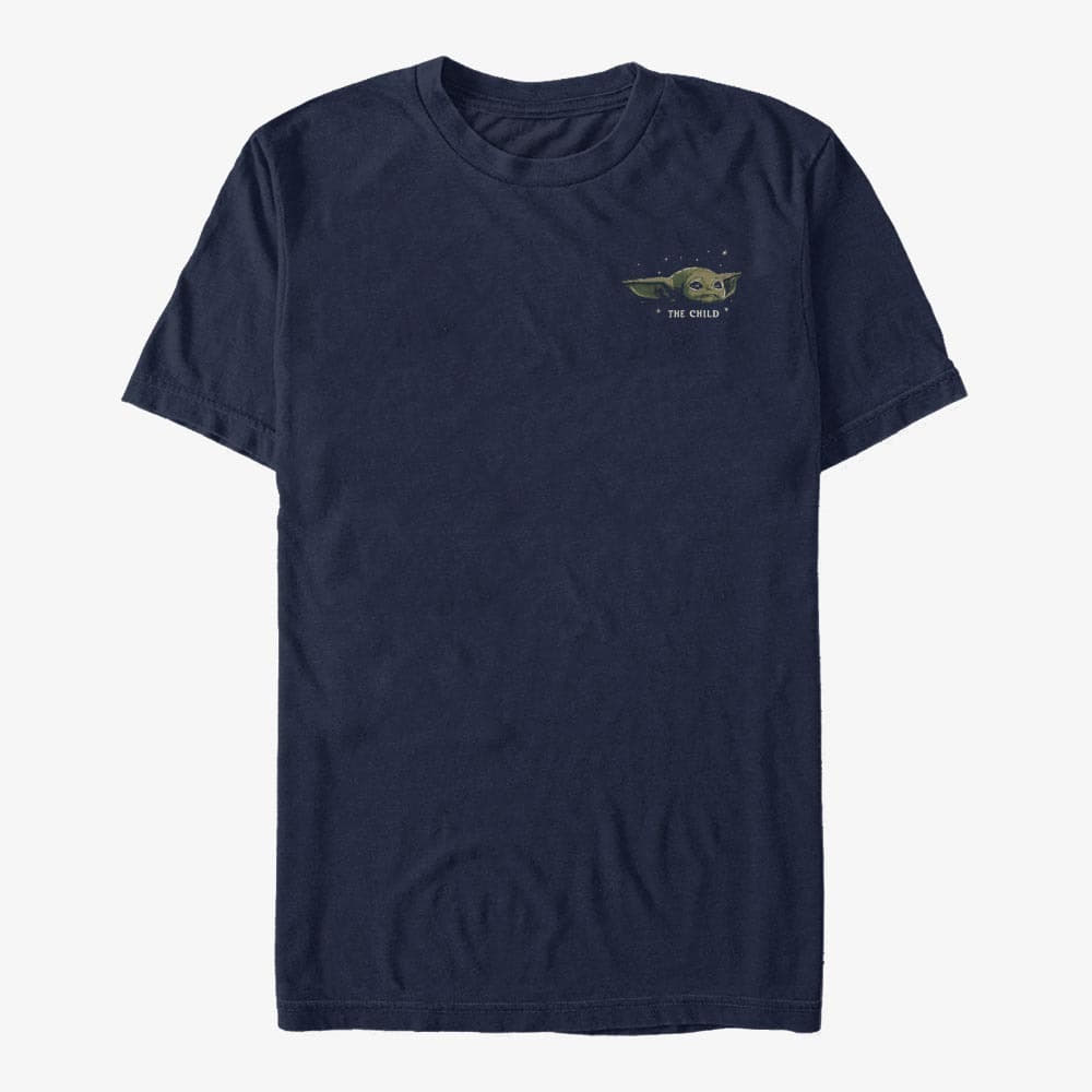 T-särgid Merch Star Wars: The Mandalorian - Child Card V2 Unisex T-Shirt Navy Blue